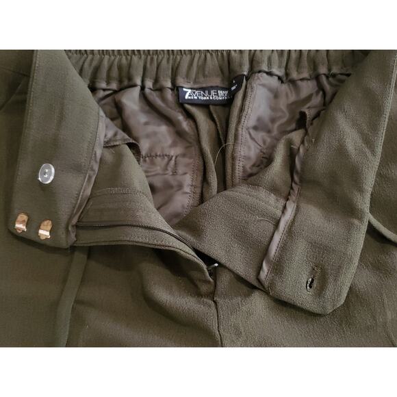 7th Avenue Design Studio New York & Company Olive Green Dress Pants / Slacks - Picture 4 of 7